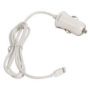 Incarcator de masina cu conector lightning tata - 12 V de 1.0 m, alb,nou. - imagine 2