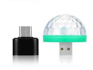 Bec Disco LED, cu port USB, pentru telefon,nou,sigilat.Reducții la alegere:  type-c / iOS / Android
