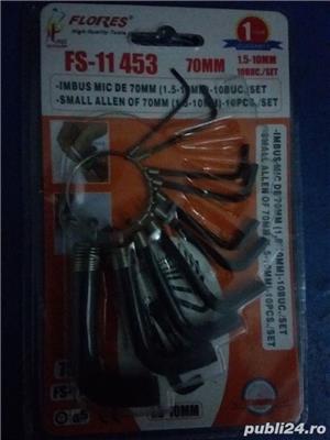 Set chei imbus 1,5-10mm,10 buc.oxidate,la inel. Cheile sunt realizate din otel.Pretul este pe set - imagine 2