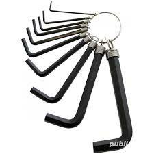 Set chei imbus 1,5-10mm,10 buc.oxidate,la inel. Cheile sunt realizate din otel.Pretul este pe set - imagine 3