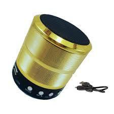 Boxa Portabila Cu Bluetooth , Cititor USB,Card,Radio,auriu/negru. 