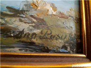 Vand tablou, pictura, peisaj, Ana Rusu 1993, 43 cm înălțime și 53 cm lățime - imagine 2
