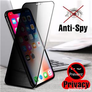 Folie Sticla privacy Full ecran iPhone 7 Plus 8 XR XS Max 11 Pro Max 12 mini 13 Pro Max 13 mini