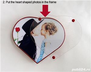  Rama foto veioza LED in inima plutitoare levitanta care leviteaza +CADOU!  - imagine 5