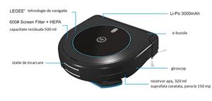  Vand Aspirator si mop robotic Hobot 668  - imagine 3