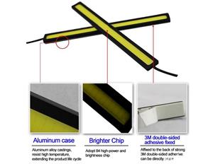 Set 8x lumini LED tuning auto masina DRL COB SuperBright WaterResistant 6 culori +CADOU!  - imagine 3