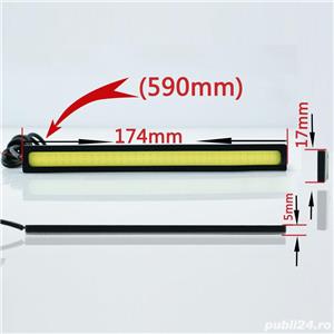 Set 8x lumini LED tuning auto masina DRL COB SuperBright WaterResistant 6 culori +CADOU!  - imagine 4