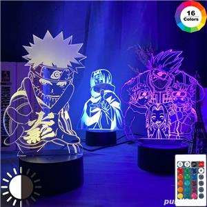 Lampa veioza 3D Naruto Shippuden Kakashi Itachi Sasuke Uchiha Nara Akatsuki Uzumaki anime +CADOU! 