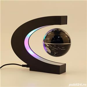 Lampa veioza led Glob Pamantesc Levitron levitant in semiluna plutitor ce leviteaza in aer +CADOU!  - imagine 2