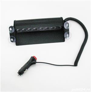 Lumini avertizare 8 LED stroboscop rosu albastru masina auto politie salvare SRI +CADOU!  - imagine 5