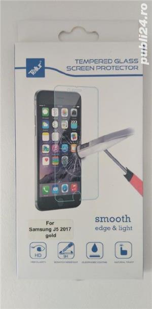 Vand folie de protectie de sticla pentru Samsung J 5 2017 Gold,sigilat