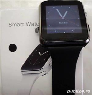 Smart Watch W9, SIM, Black NOU Compatible OS: Android Chipset: MTK6261D Works with Micro SIM - imagine 3