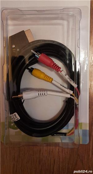 Cablu scart 21 p - 3 RCA tata SCART 32, 2 m,Nou!   - imagine 3