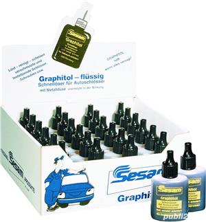 Ulei grafit Sesam cu varf dozare 50ml pt lubrifierea curatarea incuietorilor auto casa rulota lacat