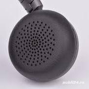 Casti bluetooth pliabile HS9876,microfon încorporat,on ear,negru - imagine 2