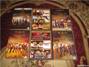 Cei 7 magnifici,toata colectia,alte dvd filme cu cowboy,originale,box seturi,sau separat cate 3 dvd