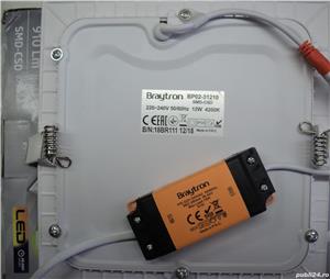 Panou (Aplica) LED Patrata  Incastrabila 12W Lumina Alba 4200K, 17 cm - imagine 3