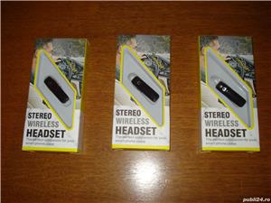 Hands free casca bluetooth stereo pentru telefon smart phone