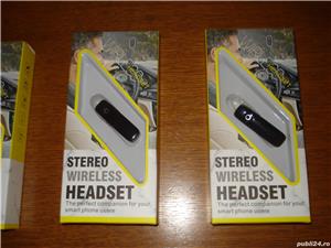 Hands free casca bluetooth stereo pentru telefon smart phone - imagine 2