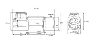 Troliu electric puternic DRAGON WINCH DWT 22000lbs(trage 9979 kg) 24V - imagine 3