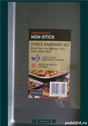 Set 3 x Tavi Teflonate , non-sticky , diverse marimi, aduse din UK - imagine 5