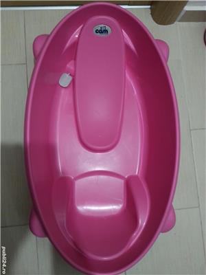 60 LEI Cadita Cam Bolicina, Roz 0 - 3 ani - imagine 4