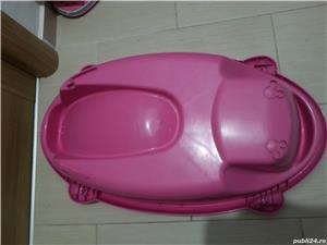 60 LEI Cadita Cam Bolicina, Roz 0 - 3 ani - imagine 5