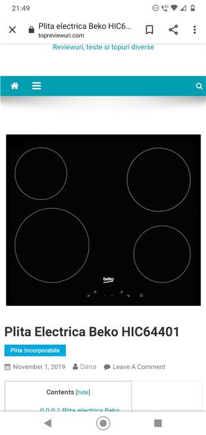 Plita vitrocentrata incorporabila Beko - imagine 3