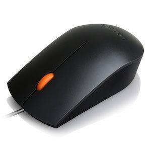Mouse optic Lenovo 300 USB cu fir, negru