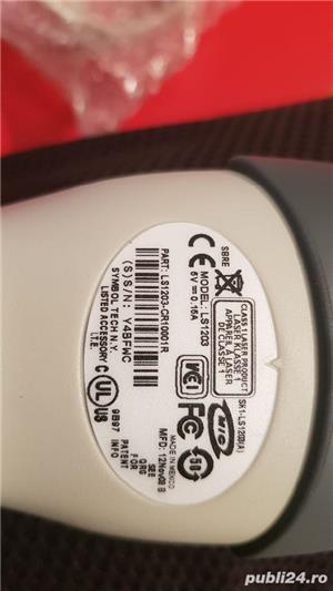 Cititor coduri de bare Motorola Symbol LS1203, USB, stand, alb - imagine 3