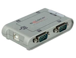 Adaptor usb la 4 x serial rs-232, delock 87414  