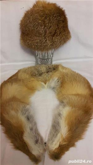 Caciula si guler blana vulpe - imagine 2
