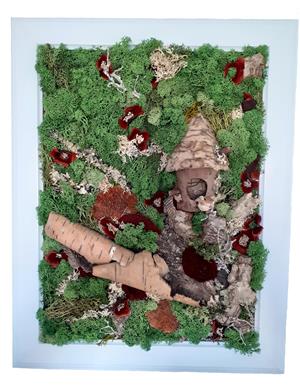 Tablou licheni stabilizati 'În pădure' 48 x 38 cm