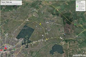  Teren 7244 mp Timisoara zona Aeroport front 63 m la Centura proprietar 19,50 Euro mp - imagine 4