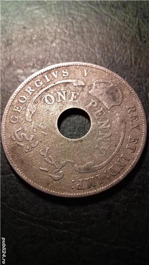 British West Africa One Penny 1928 - imagine 2