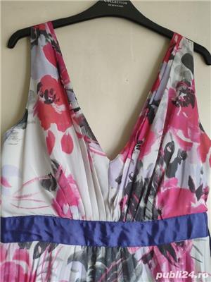 Rochie voal 40 M plisata talie inalta potrivita si pentru gravide - imagine 5