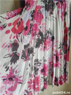 Rochie voal 40 M plisata talie inalta potrivita si pentru gravide - imagine 3