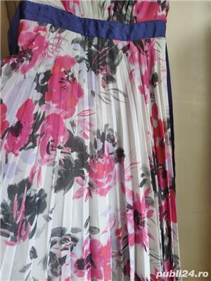 Rochie voal 40 M plisata talie inalta potrivita si pentru gravide - imagine 2