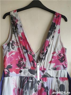 Rochie voal 40 M plisata talie inalta potrivita si pentru gravide - imagine 4