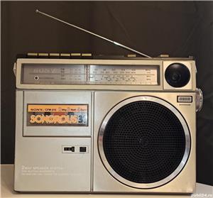 Aparat radio radiocasetofon sony 12 tranzistori + casete audio originale 