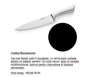 Set nou original suport bambus + tocator bambus + 7 cutite inox + foarfeca inox Vivo Valleroy & Boch - imagine 3