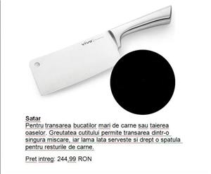 Set nou original suport bambus + tocator bambus + 7 cutite inox + foarfeca inox Vivo Valleroy & Boch - imagine 5