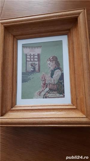 Vand/ Schimb - Tablou goblen cu rama din lemn lacuita + sticla protectie - imagine 6