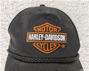 Sapca neagra barbati 100% bumbac logo brodat firma HARLEY-DAVIDSON masura universala 