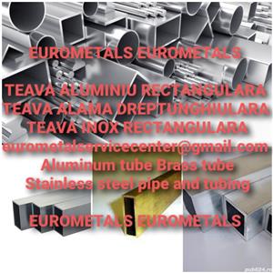 Teava inox rotunda patrata dreptunghiulara bara cornier platbanda tabla Aluminiu Alama Bronz Cupru  - imagine 6