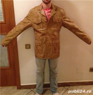 Haina geaca piele barbati - imagine 4