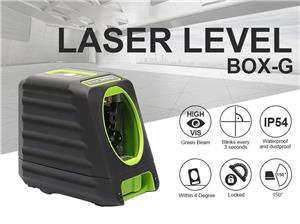 Nivela laser Huepar BOX-1G, fascicul verde de până la 30m, linie în cruce  - imagine 3