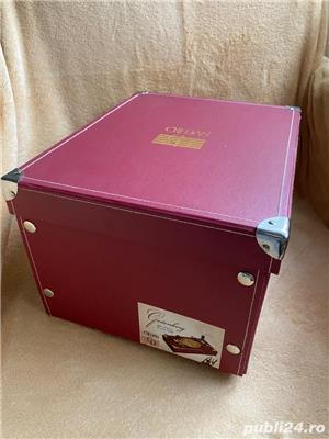 Set de instrumente de scris in caseta de lux decorata cu aur, Credan - imagine 8