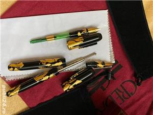 Set de instrumente de scris in caseta de lux decorata cu aur, Credan - imagine 3