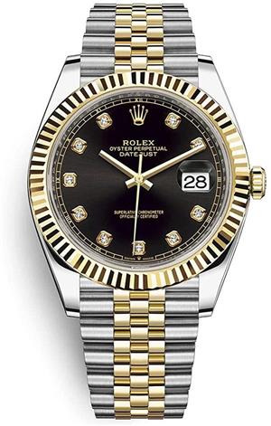 Rolex DateJust Bi-Metal Black Diamond Dial! Calitate Premium ! - imagine 1